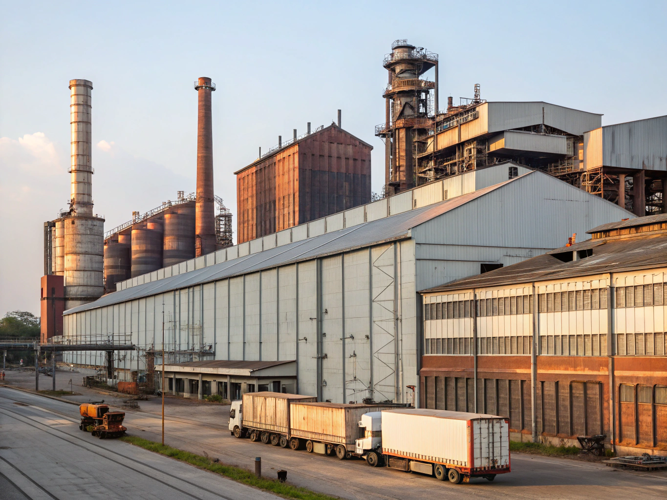 Modern industrial facility showcasing high-quality construction materials and logistics infrastructure